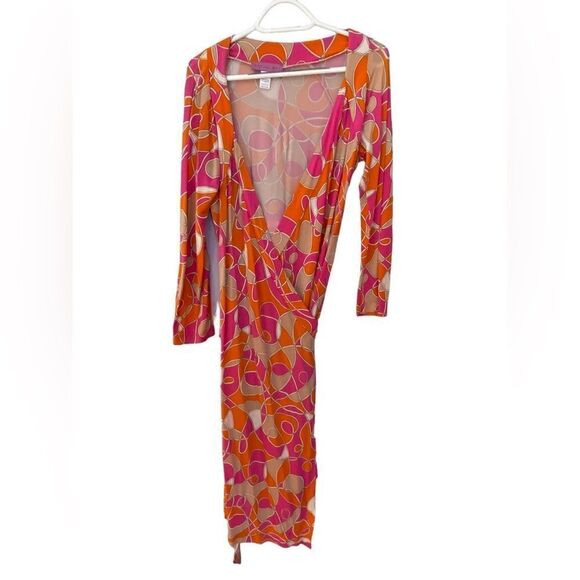 EUC Colourful Audrey Mai Wrap Dress - Picture 3 of 8